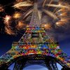 Figuredart Broderie Diamant - Feu D'Artifice Et Tour Eiffel | Broderie Diamant Ville