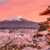 Figuredart Mont Fuji Et Fleurs De Cerisiers Au Printemps | Paysages