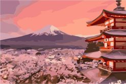 Figuredart Mont Fuji Et Fleurs De Cerisiers Au Printemps | Paysages