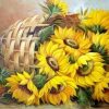 Figuredart Panier De Fleurs De Tournesols | Fleurs