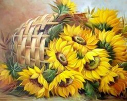 Figuredart Panier De Fleurs De Tournesols | Fleurs