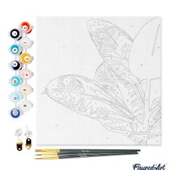 Figuredart Mini Peinture Par Numros 20X20Cm Avec Cadre Caoutchouc | Fleurs