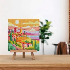 Figuredart Mini Diamond Painting 25X25Cm - Printemps En Toscane | Broderie Diamant Paysages