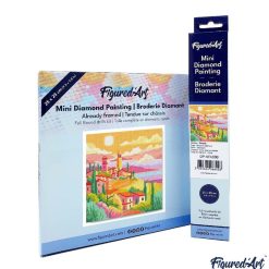 Figuredart Mini Diamond Painting 25X25Cm - Printemps En Toscane | Broderie Diamant Paysages