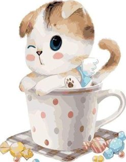 Figuredart Chaton Et Tasse Th | Cuisine