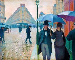 Figuredart Broderie Diamant - Rue De Paris, Temps De Pluie - Gustave Caillebotte | Broderie Diamant Ville