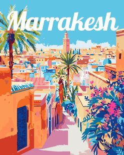 Figuredart Affiche De Voyage Marrakech | Affiche Vintage