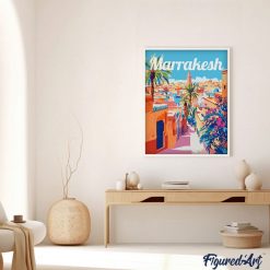 Figuredart Affiche De Voyage Marrakech | Affiche Vintage