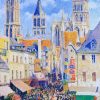 Figuredart Broderie Diamant - Rue De L'Picerie, Rouen - Camille Pissarro | Broderie Diamant Reproduction D'Oeuvres