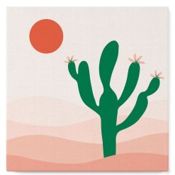 Figuredart Mini Peinture Par Numros 20X20Cm Avec Cadre Cactus | Paysages