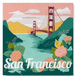 Figuredart Mini Peinture Par Numros 20X20Cm Avec Cadre San Francisco | Ville