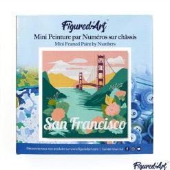 Figuredart Mini Peinture Par Numros 20X20Cm Avec Cadre San Francisco | Ville