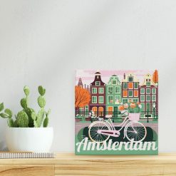 Figuredart Mini Peinture Par Numros 20X20Cm Avec Cadre Vlo Amsterdam | Ville