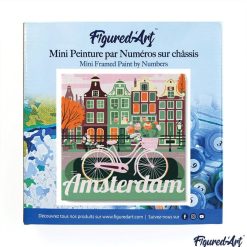 Figuredart Mini Peinture Par Numros 20X20Cm Avec Cadre Vlo Amsterdam | Ville