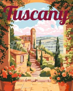 Figuredart Affiche De Voyage Toscane En Fleurs | Paysages