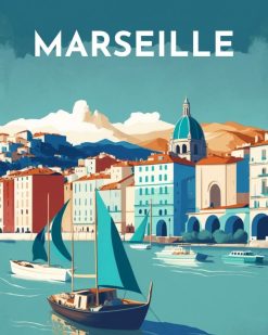 Figuredart Broderie Diamant - Affiche Poster Marseille | Broderie Diamant Paysages