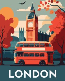 Figuredart Affiche Vintage Londres | Affiche Vintage