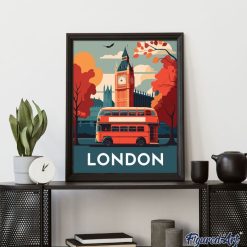 Figuredart Affiche Vintage Londres | Affiche Vintage