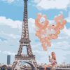 Figuredart Femme Et Ballons Au Bord De La Tour Eiffel | Ville