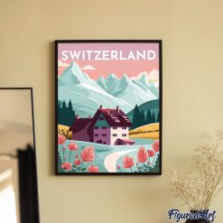 Figuredart Broderie Diamant - Affiche Poster Lucerne | Broderie Diamant Paysages