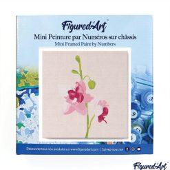 Figuredart Mini Peinture Par Numros 20X20Cm Avec Cadre Orchide | Fleurs