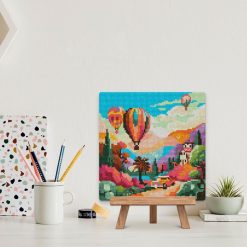 Figuredart Mini Diamond Painting 25X25Cm - Ballons Au-Dessus De La Valle | Broderie Diamant Paysages