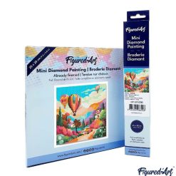 Figuredart Mini Diamond Painting 25X25Cm - Ballons Au-Dessus De La Valle | Broderie Diamant Paysages