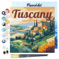 Figuredart Mini Peinture Par Numros 20X20Cm Avec Cadre T En Toscane | Ville