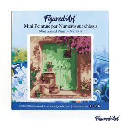 Figuredart Mini Peinture Par Numros 20X20Cm Avec Cadre Entre Fleurie | Paysages