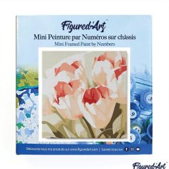 Figuredart Mini Peinture Par Numros 20X20Cm Avec Cadre Eclosion De Tulipes | Fleurs