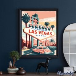 Figuredart Broderie Diamant - Affiche Poster Las Vegas | Broderie Diamant Ville