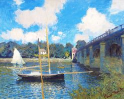 Figuredart Broderie Diamant - Le Pont D'Argenteuil - Monet | Broderie Diamant Reproduction D'Oeuvres