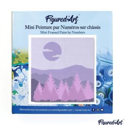 Figuredart Mini Peinture Par Numros 20X20Cm Avec Cadre For00Eat De Sapins | Paysages