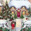 Figuredart Broderie Diamant - Maison L'Hiver | Broderie Diamant Paysages