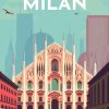 Figuredart Affiche Vintage Milan | Affiche Vintage