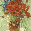 Figuredart Van Gogh - Marguerites Et Coquelicots Rouges | Fleurs