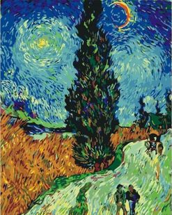 Figuredart Van Gogh - La Route Aux Cyprs | Reproduction D'Oeuvres