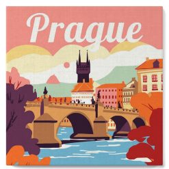 Figuredart Mini Peinture Par Numros 20X20Cm Avec Cadre Prague | Paysages