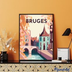 Figuredart Affiche Vintage Bruges | Affiche Vintage