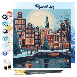 Figuredart Mini Peinture Par Numros 20X20Cm Avec Cadre No00Ebl Amsterdam | Noel