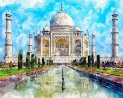 Figuredart Broderie Diamant - Taj Mahal En Couleurs | Broderie Diamant Ville