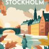 Figuredart Affiche Vintage Stockholm | Ville