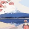 Figuredart En Regardant Le Mont Fuji | Fleurs