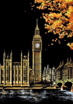 Figuredart Peinture Gratter - Big Ben Londres | Peinture A Gratter