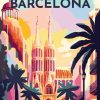 Figuredart Affiche Vintage Barcelone | Ville