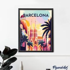 Figuredart Affiche Vintage Barcelone | Ville