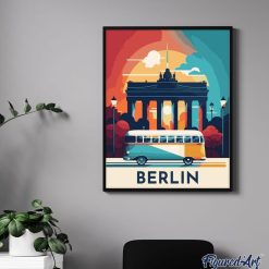 Figuredart Broderie Diamant - Affiche Poster Berlin | Broderie Diamant Affiche Vintage