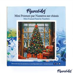 Figuredart Mini Peinture Par Numros 20X20Cm Avec Cadre Sapin De No00Ebl Dans Le Salon | Noel