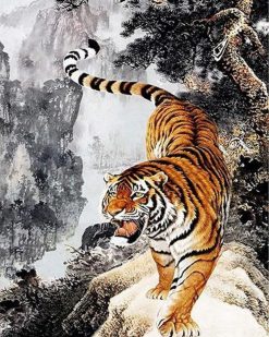 Figuredart Broderie Diamant - Tigre En Approche | Broderie Diamant Paysages