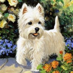 Figuredart Broderie Diamant - Chien Westie | Broderie Diamant Animaux